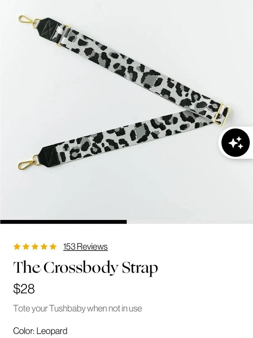 Tush Baby Hip Carrier with Leopard Crossbody Strap
